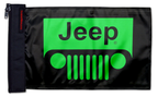 Jeep Grill 12"x18" Forever Wave Flag for Jeep Wrangler LJ 2003-2006