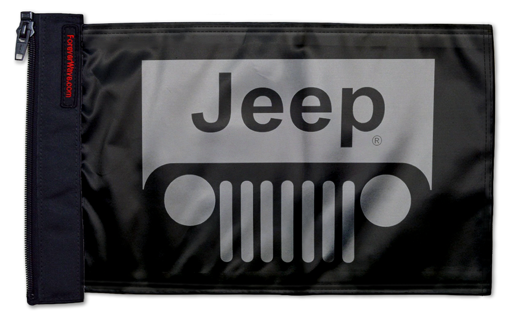Jeep Grill 12"x18" Forever Wave Flag for Jeep Wrangler LJ 2003-2006