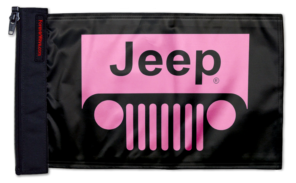 Jeep Grill 12"x18" Forever Wave Flag for Jeep Wrangler LJ 2003-2006