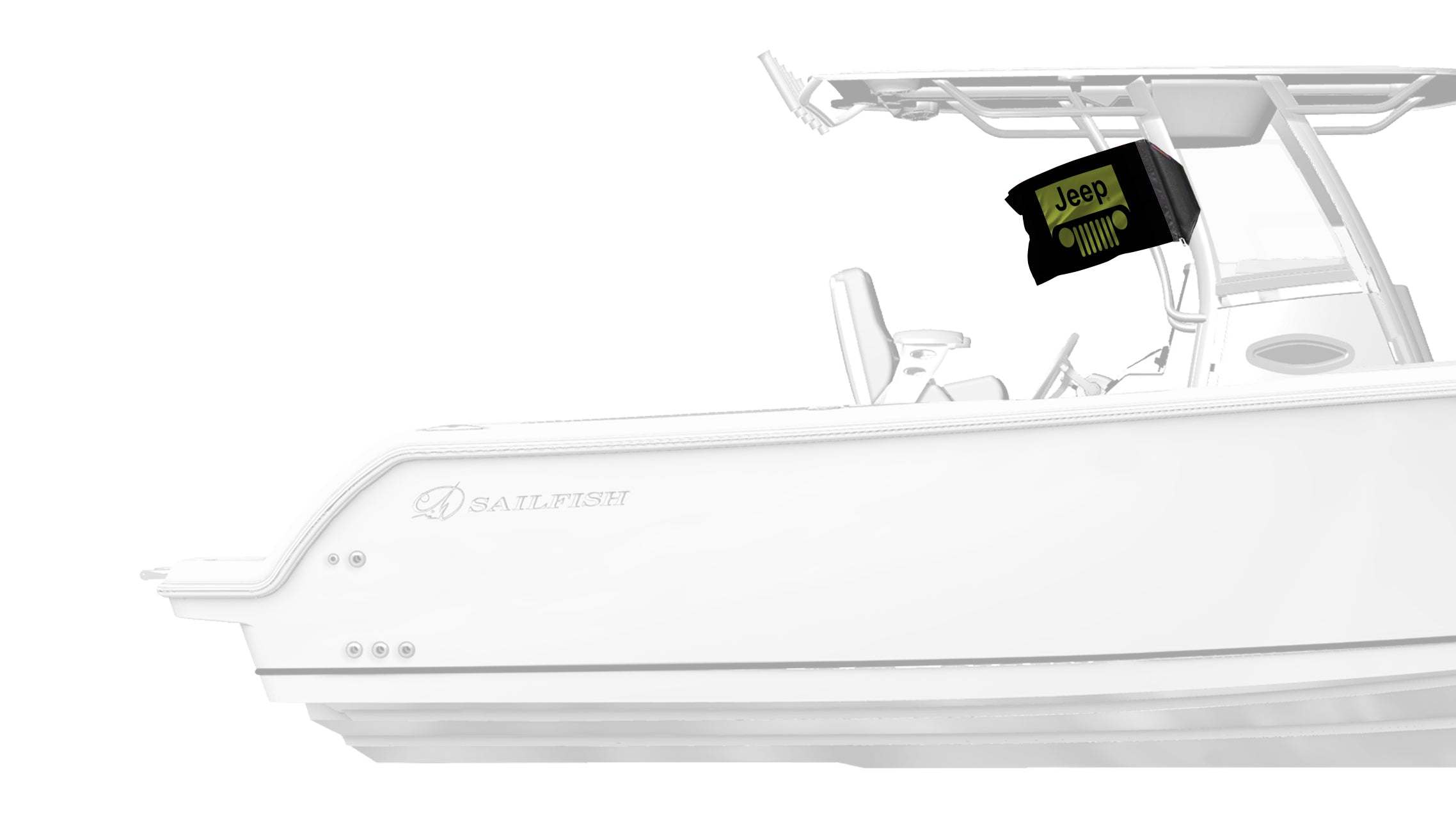 Jeep Grill 12"x18" Forever Wave Flag for Boats