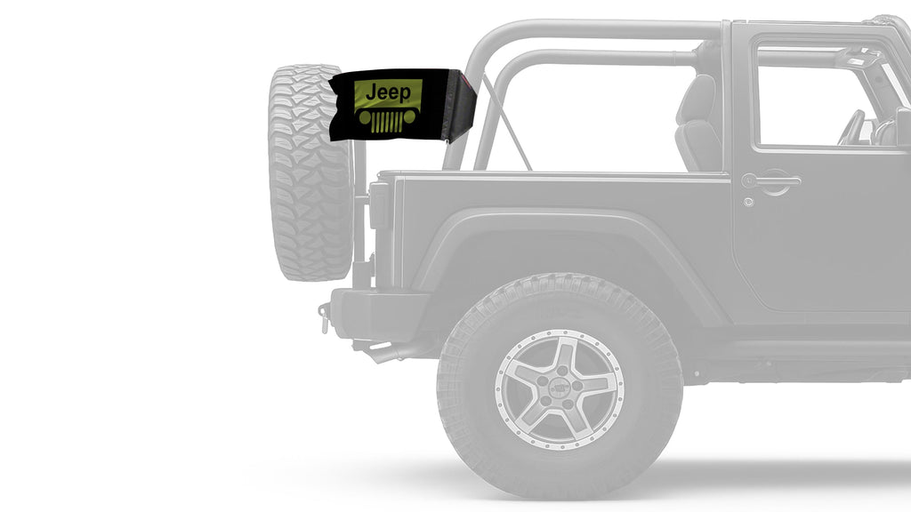 Jeep Grill 12"x18" Forever Wave Flag for Jeep Wrangler LJ 2003-2006