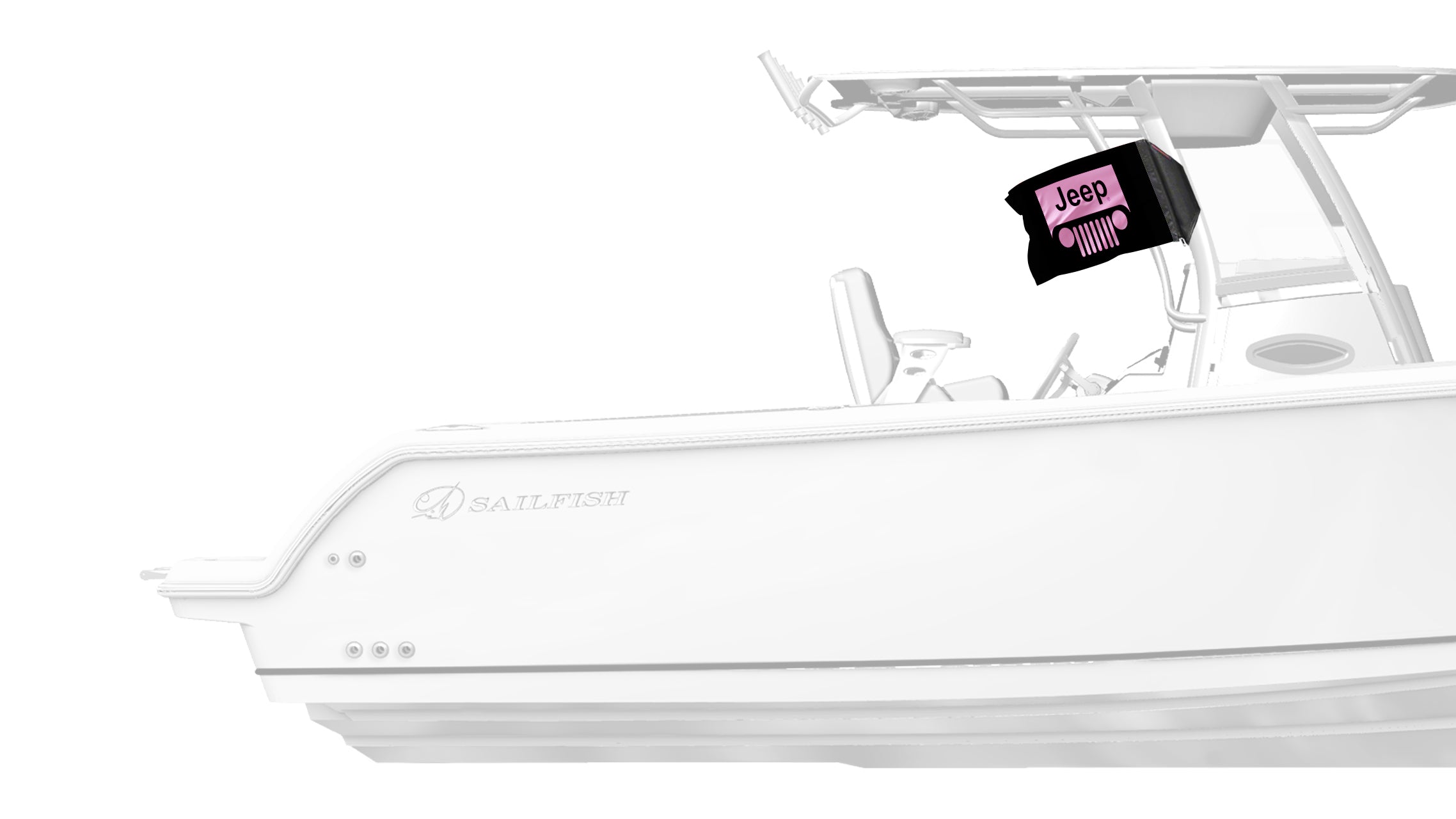 Jeep Grill 12"x18" Forever Wave Flag for Boats