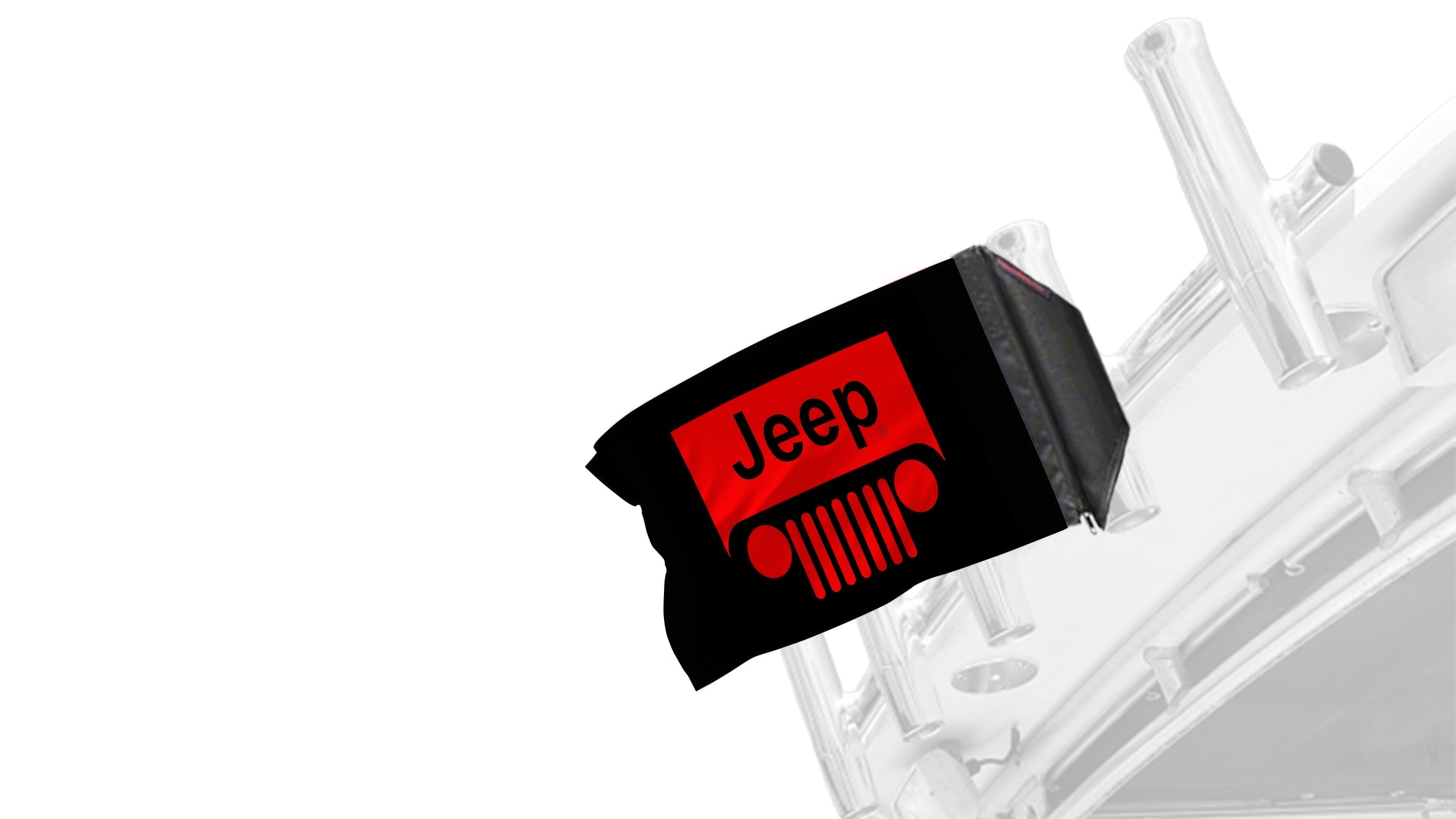 Jeep Grill 12"x18" Forever Wave Flag for Boats