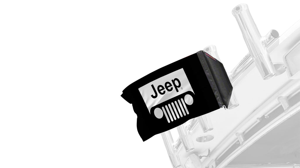 Jeep Grill 12"x18" Forever Wave Flag for Boats