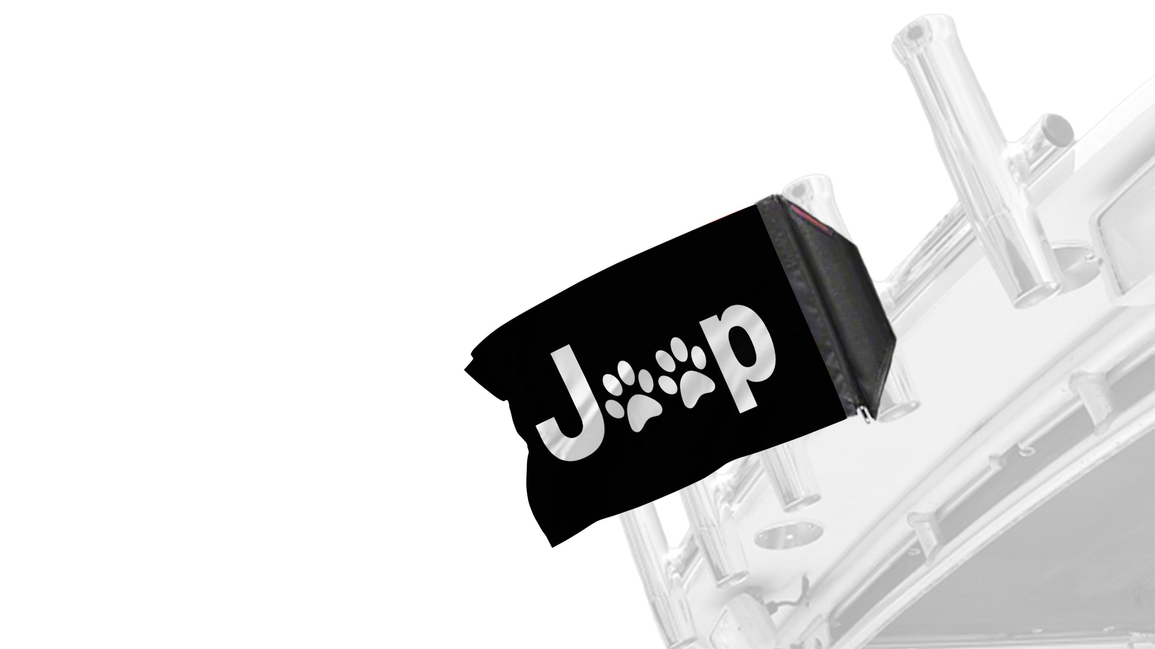 Jeep Paws 12"x18" Forever Wave Flag for Boats