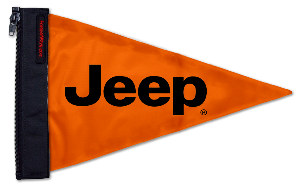 Jeep Safety Orange TR12"x18" Forever Wave Flag
