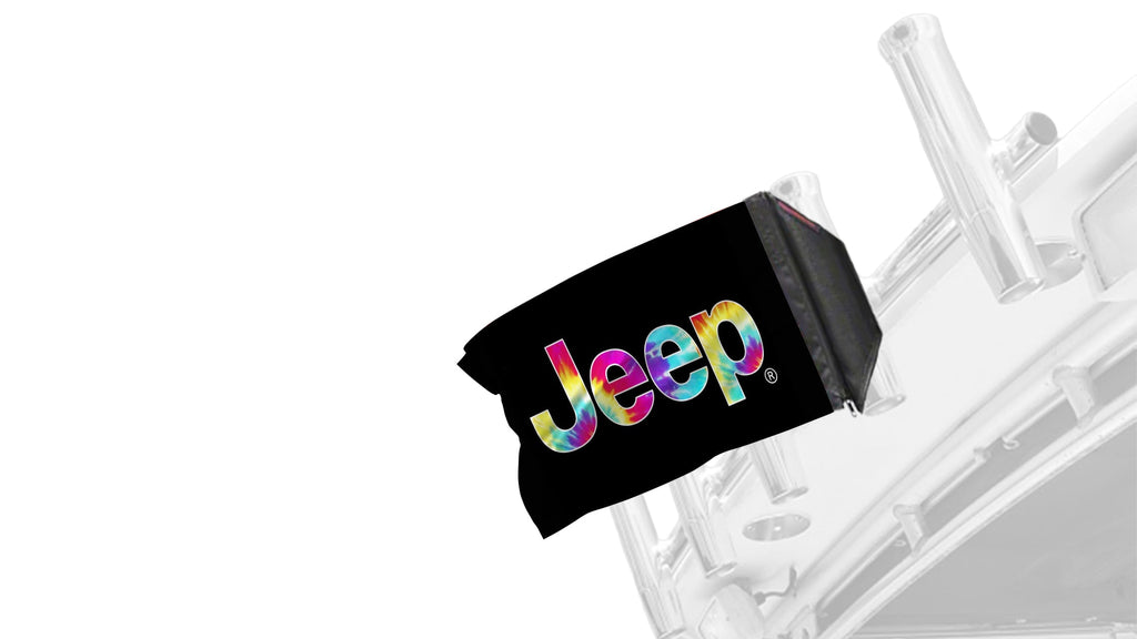 Jeep Tie Dye 12"x18" Forever Wave Flag for Boats