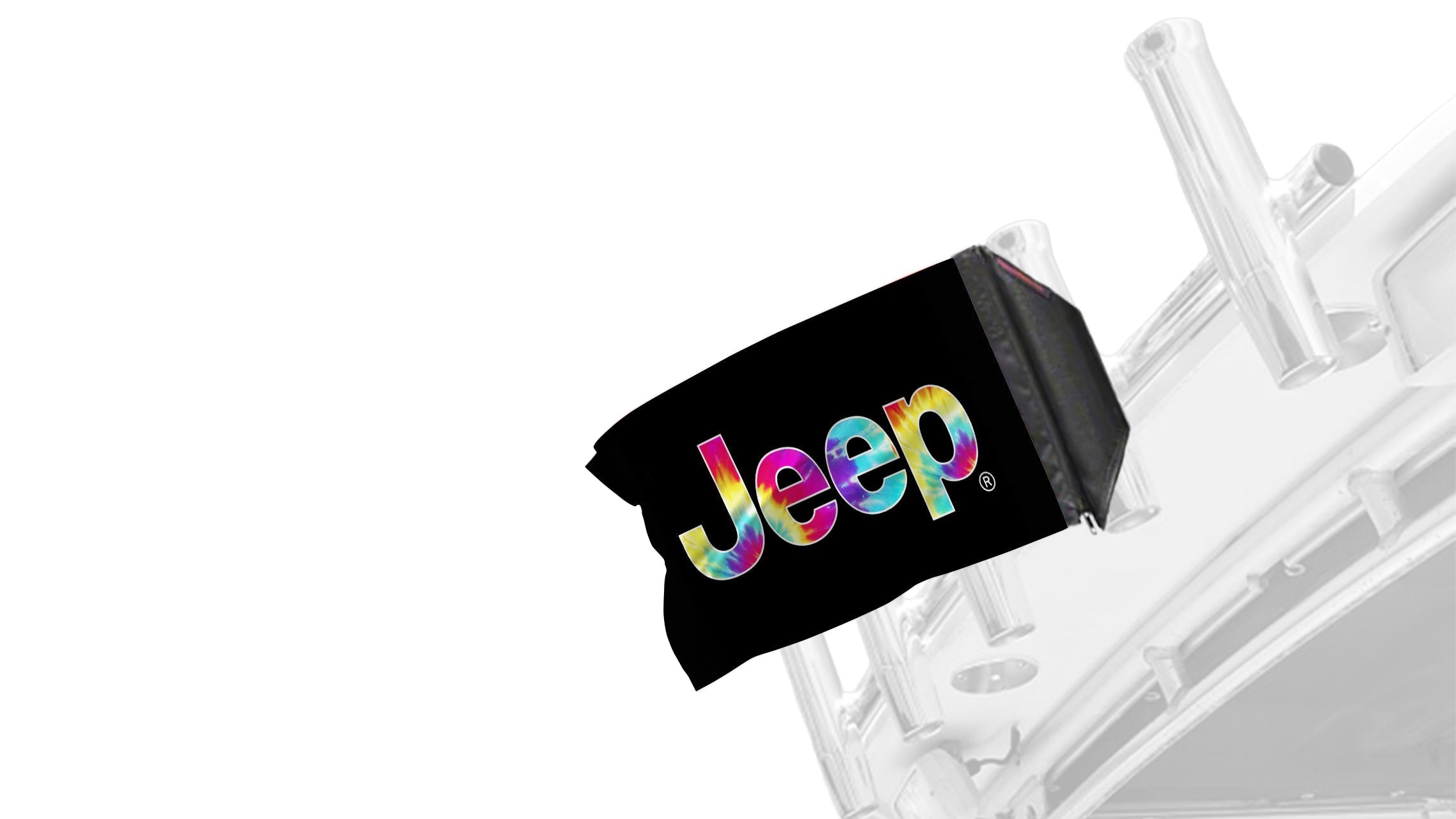 Jeep Tie Dye 12"x18" Forever Wave Flag for Boats
