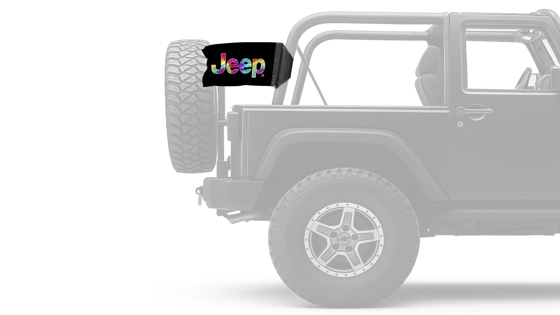 Jeep Tie Dye 12"x18" Forever Wave Flag for Jeep Wrangler JL 2-Door 2018-Present