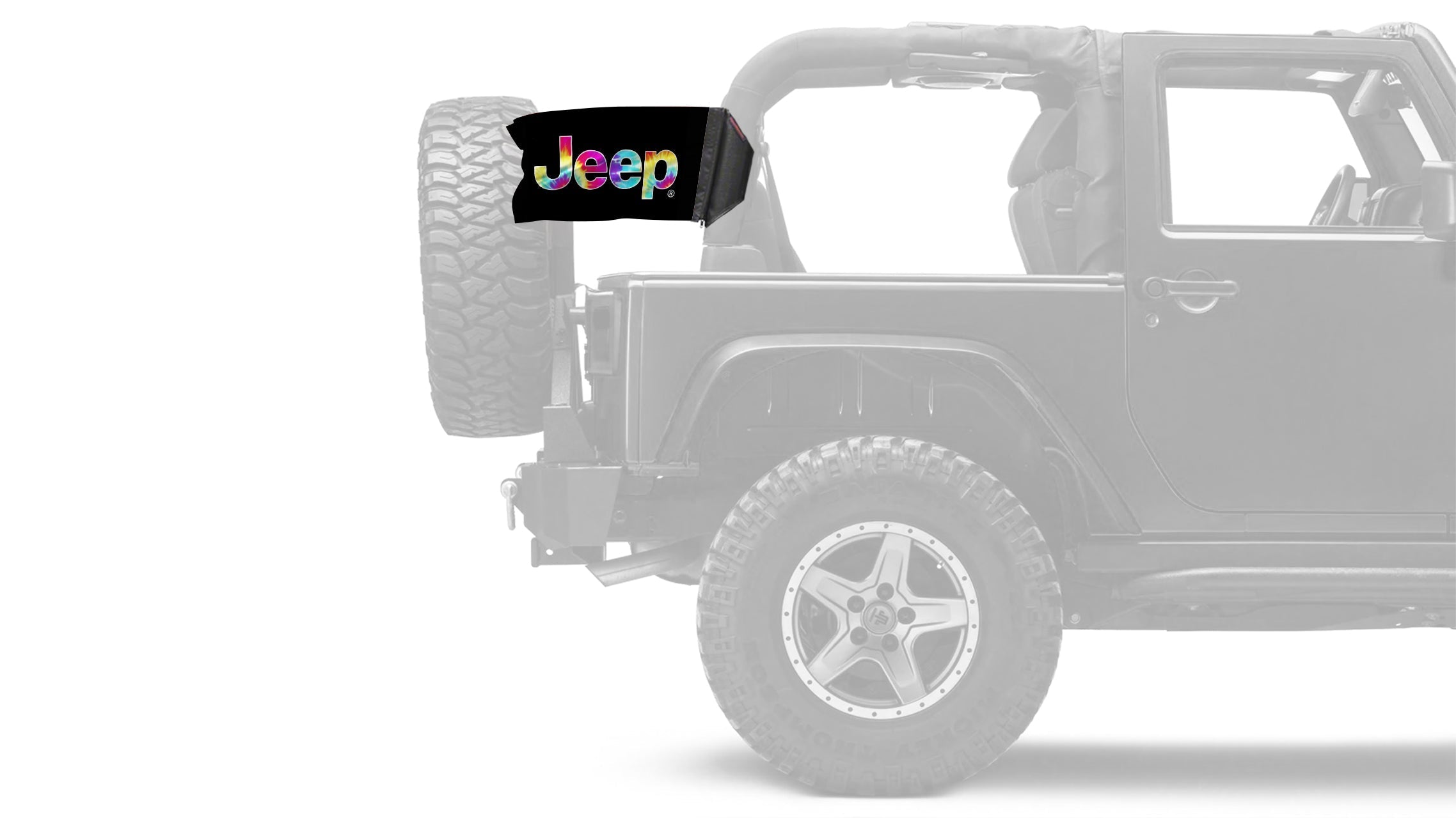 Jeep Tie Dye 12"x18" Forever Wave Flag for Jeep Wrangler JK 2-Door 2007-2018