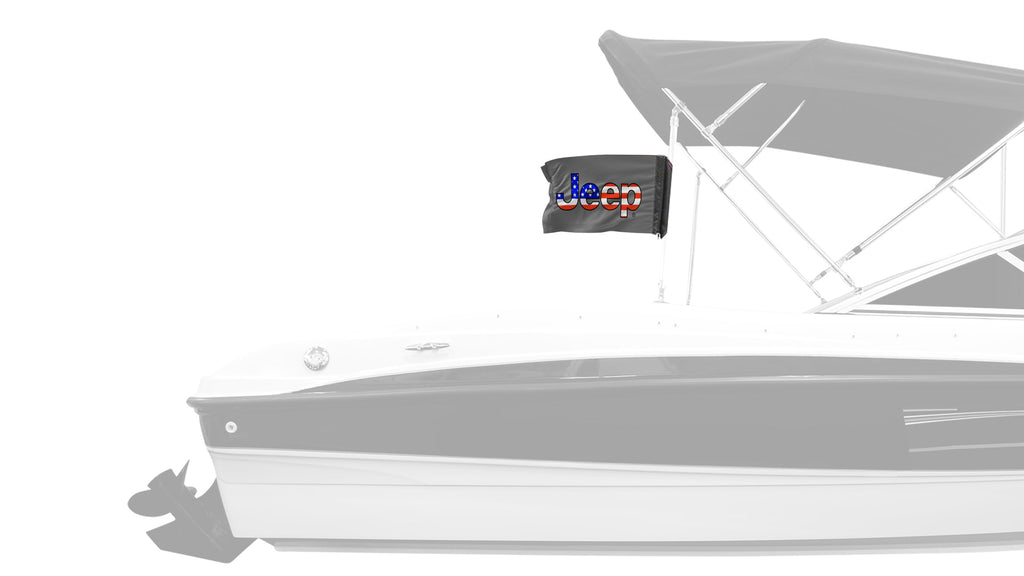 Jeep USA 12"x18" Forever Wave Flag for Boats