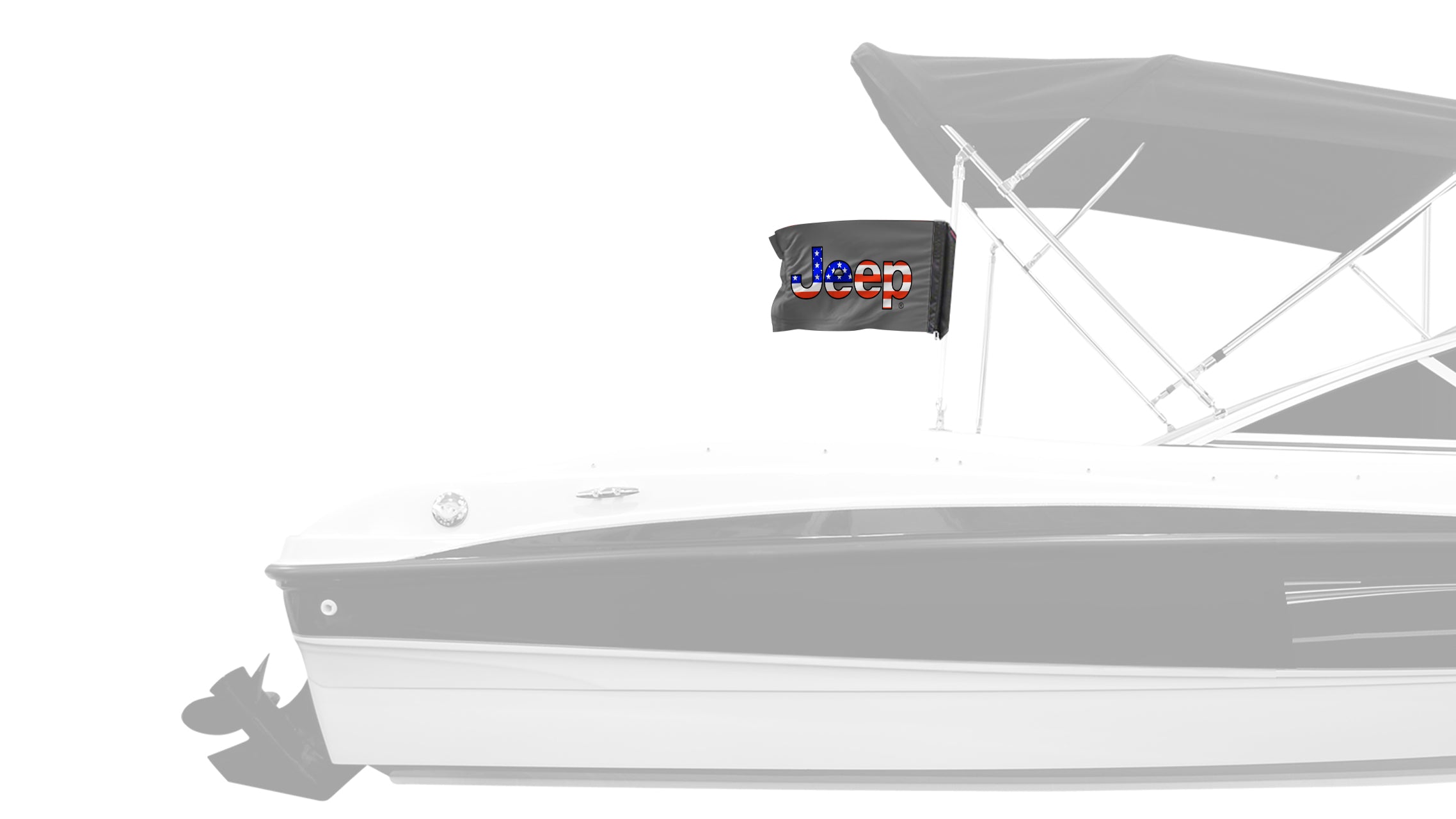 Jeep USA 12"x18" Forever Wave Flag for Boats