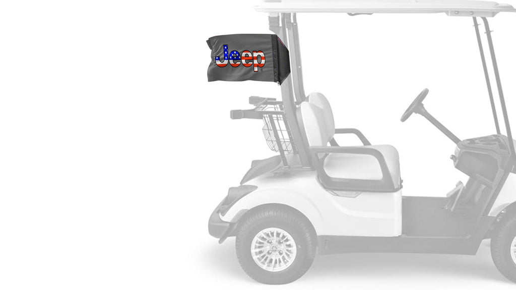 Jeep USA 12"x18" Forever Wave Flag for Golf Carts