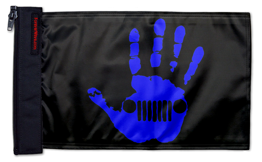 Jeep Wave 12"x18" Forever Wave Flag for Jeep Wrangler JL 2-Door 2018-Present