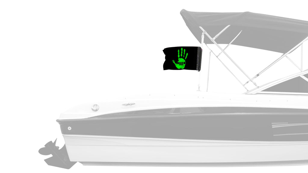 Jeep Wave 12"x18" Forever Wave Flag for Boats