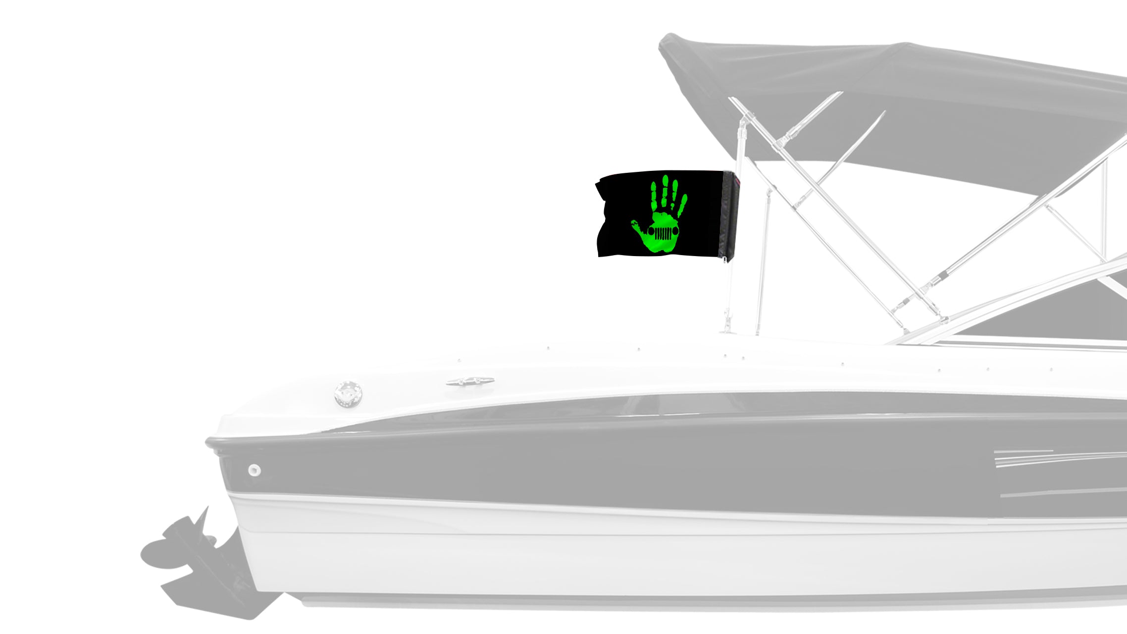 Jeep Wave 12"x18" Forever Wave Flag for Boats