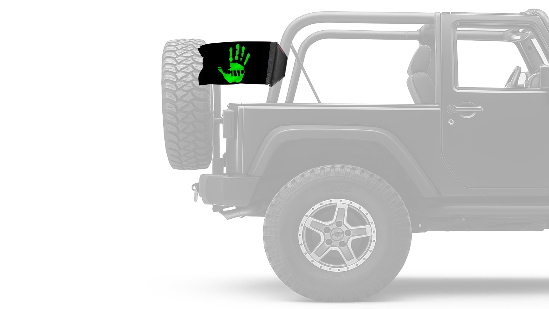 Jeep Wave 12"x18" Forever Wave Flag for Jeep Wrangler JL 2-Door 2018-Present