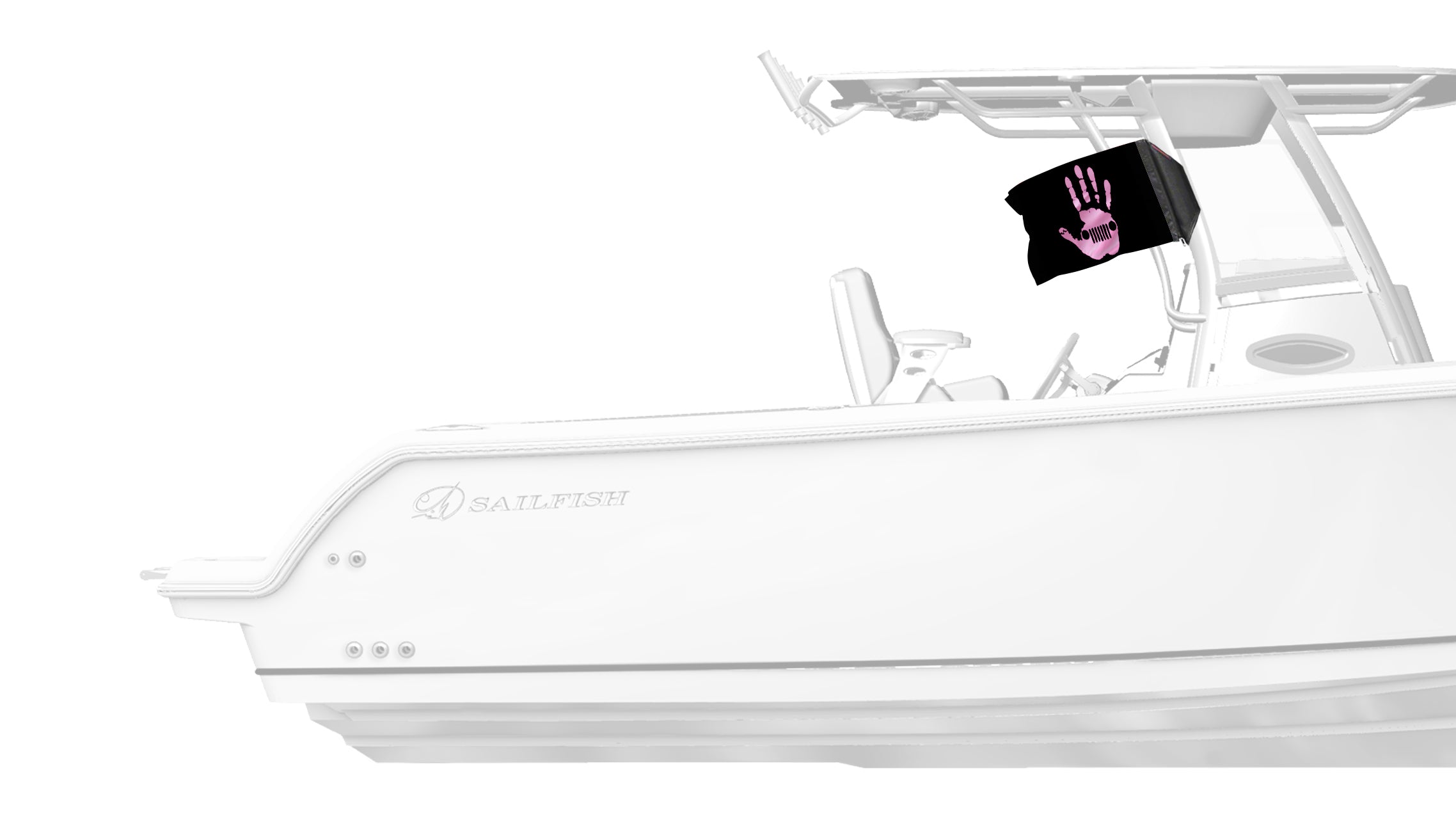Jeep Wave 12"x18" Forever Wave Flag for Boats