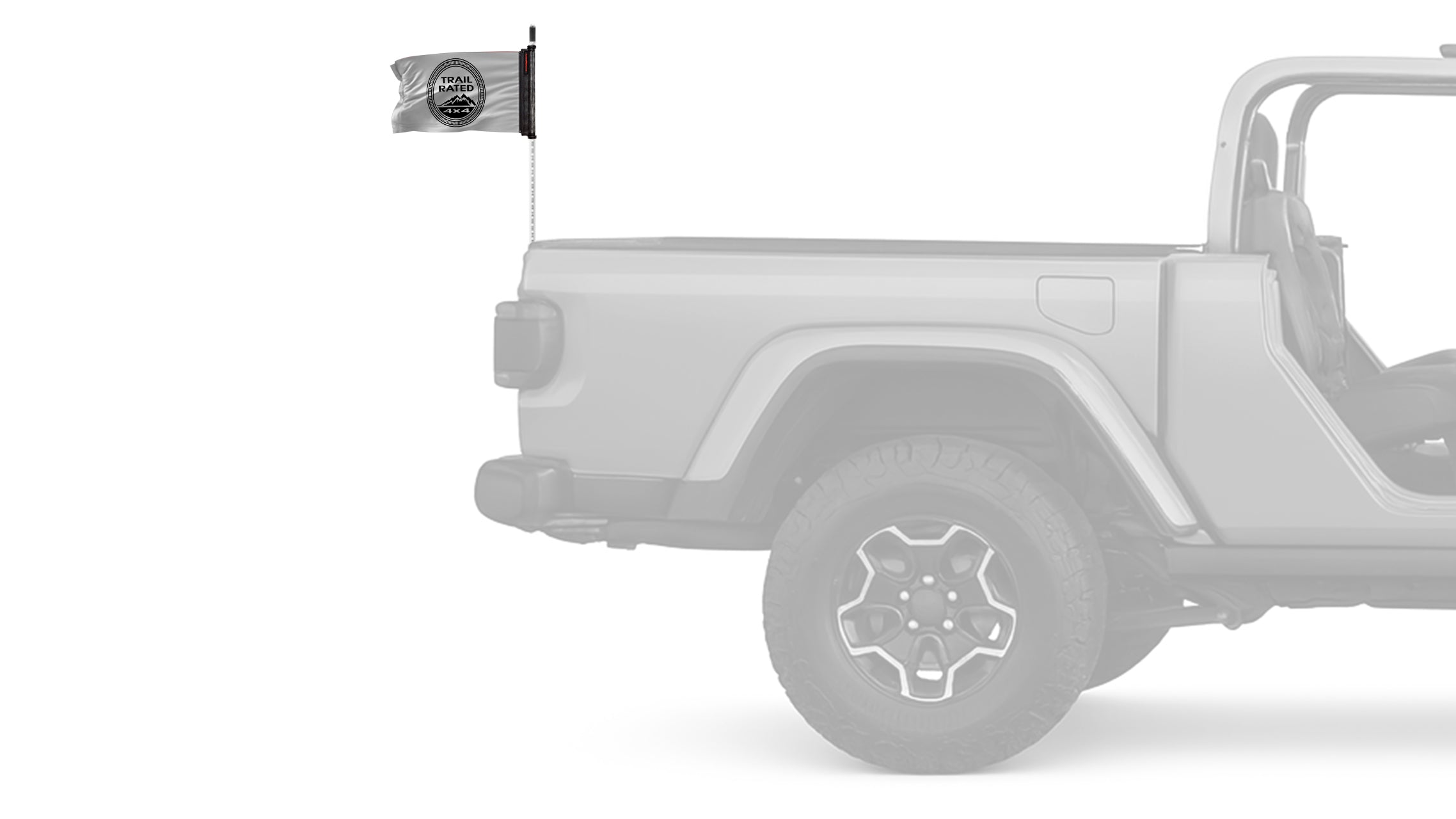 Trail Rated 12"x18" Forever Wave Flag for Jeep Wrangler JKU 4-Door 2007-2018