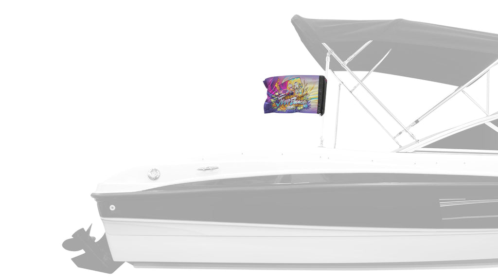 Jeep Beach 2024 12"x18" Forever Wave Flag for Boats
