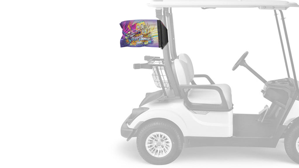 Jeep Beach 2024 12"x18" Forever Wave Flag for Golf Carts
