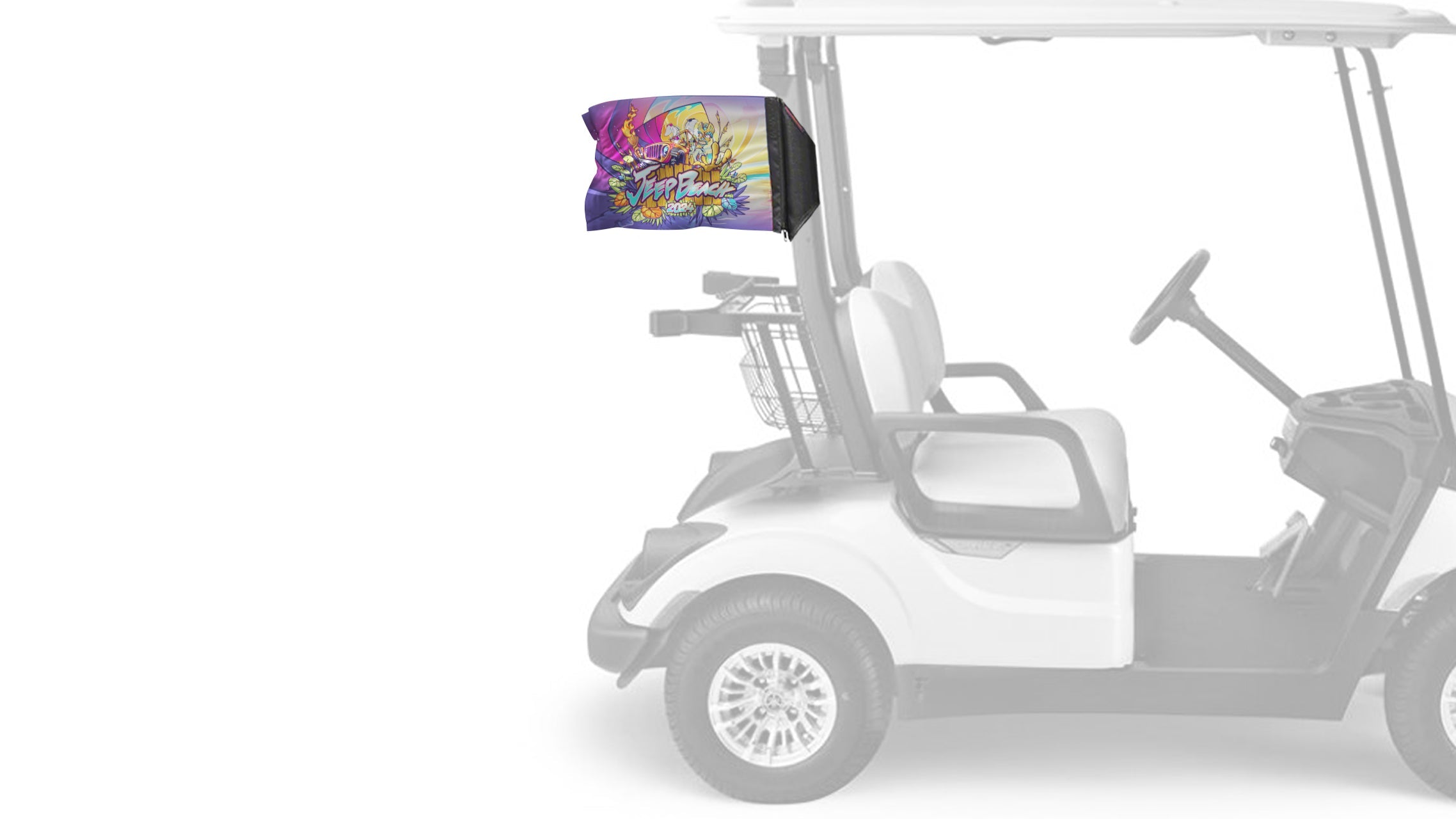 Jeep Beach 2024 12"x18" Forever Wave Flag for Golf Carts