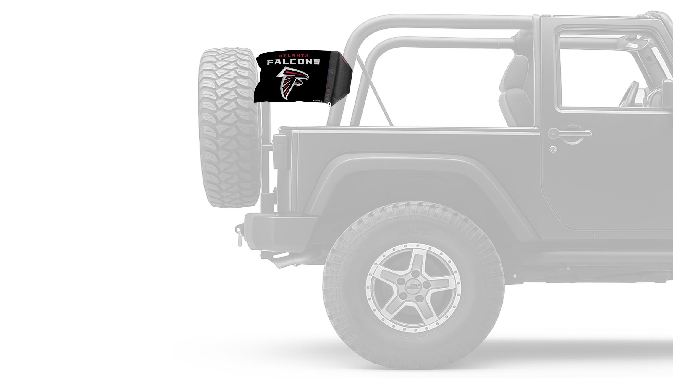 Atlanta Falcons 11"x17" Forever Wave Flag for Jeep Wrangler JK 2-Door 2007-2018