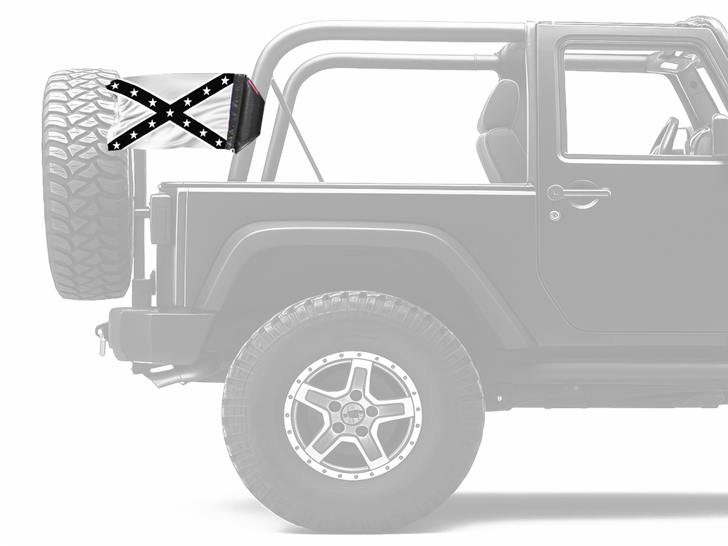 Confederate Subdued 12"x18" Forever Wave Flag for Jeep Wrangler YJ 1986-1995