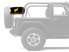 Bucking Bronco 12"x18" Forever Wave Flag for Jeep Wrangler JK 2-Door 2007-2018