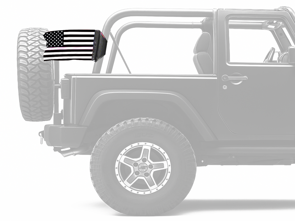 USA Subdued Thin Pink Line 12"x18" Forever Wave Flag for Jeep Wrangler JK 2-Door 2007-2018