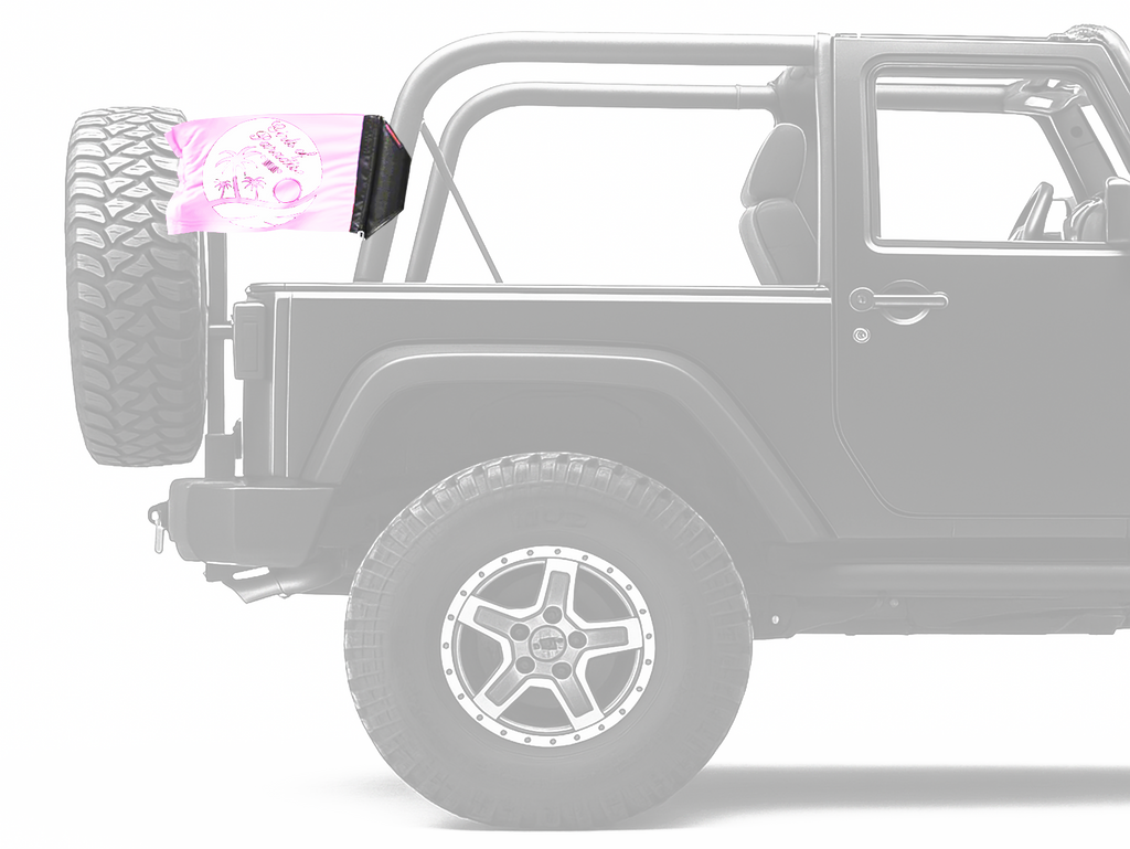 Girls Of Paradise 12"x18" Forever Wave Flag for Jeep Wrangler JKU 4-Door 2007-2018