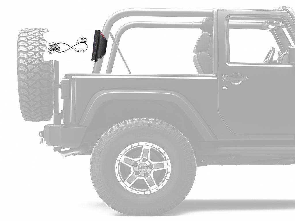 Fem Ride 12"x18" Forever Wave Flag for Jeep Wrangler CJ-7 and CJ-8 1976-1986