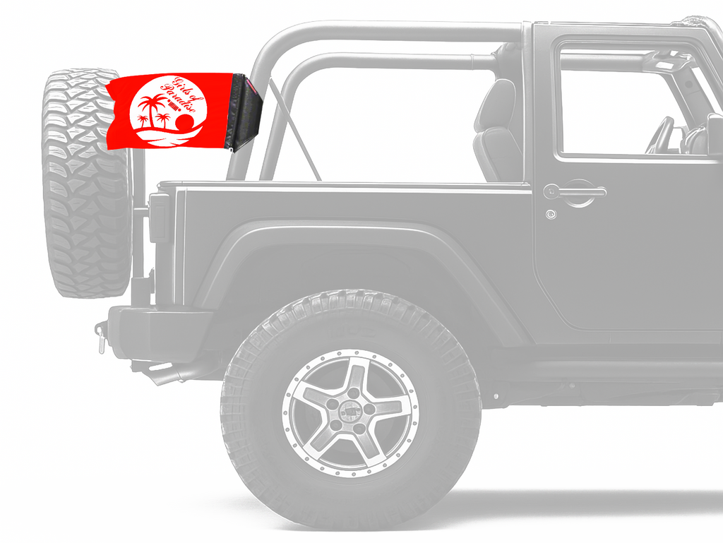 Girls Of Paradise 12"x18" Forever Wave Flag for Jeep Wrangler YJ 1986-1995
