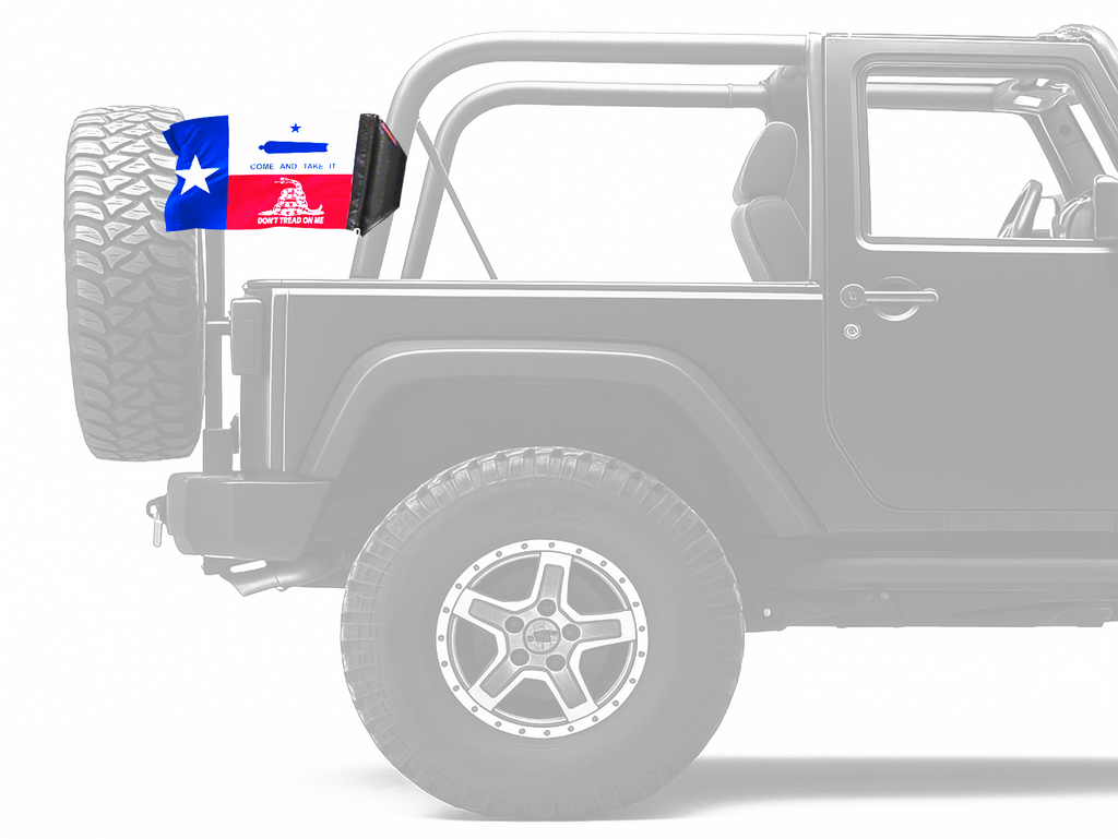 State Flag Texas Don't Tread 12"x18" Forever Wave Flag for Jeep Wrangler JKU 4-Door 2007-2018