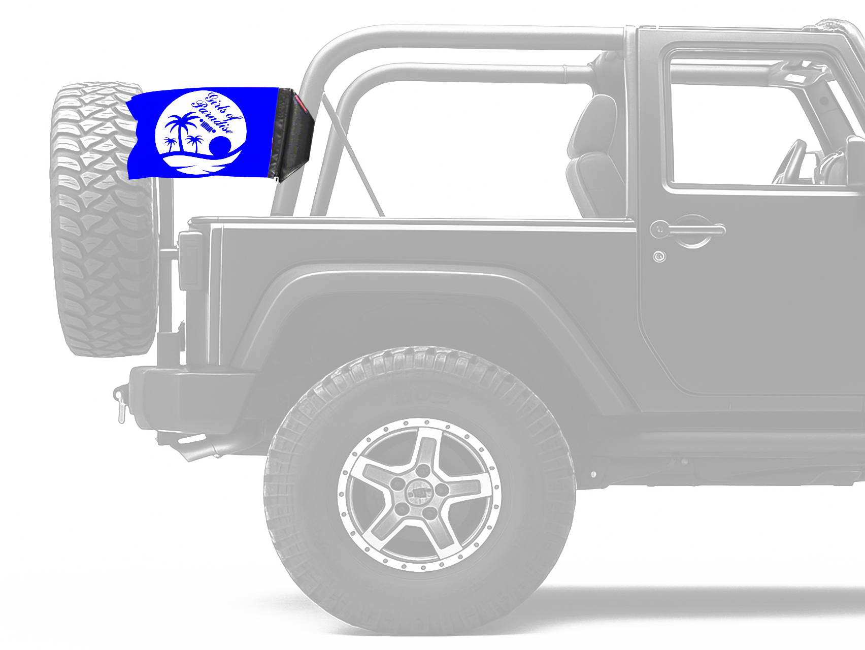 Girls Of Paradise 12"x18" Forever Wave Flag for Jeep Wrangler YJ 1986-1995