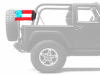 1st Confederate 7 Star 12"x18" Forever Wave Flag for Jeep Wrangler JKU 4-Door 2007-2018