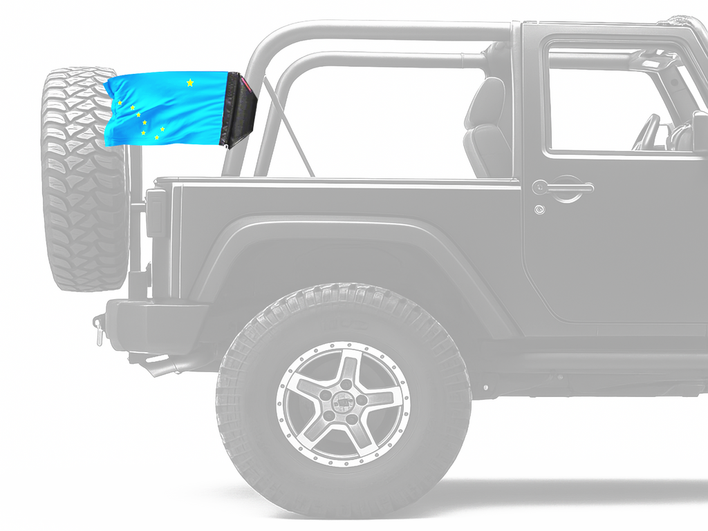 State Flag Alaska 12"x18" Forever Wave Flag for Jeep Wrangler LJ 2003-2006