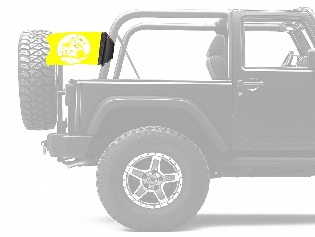 Girls Of Paradise 12"x18" Forever Wave Flag for Jeep Wrangler JKU 4-Door 2007-2018