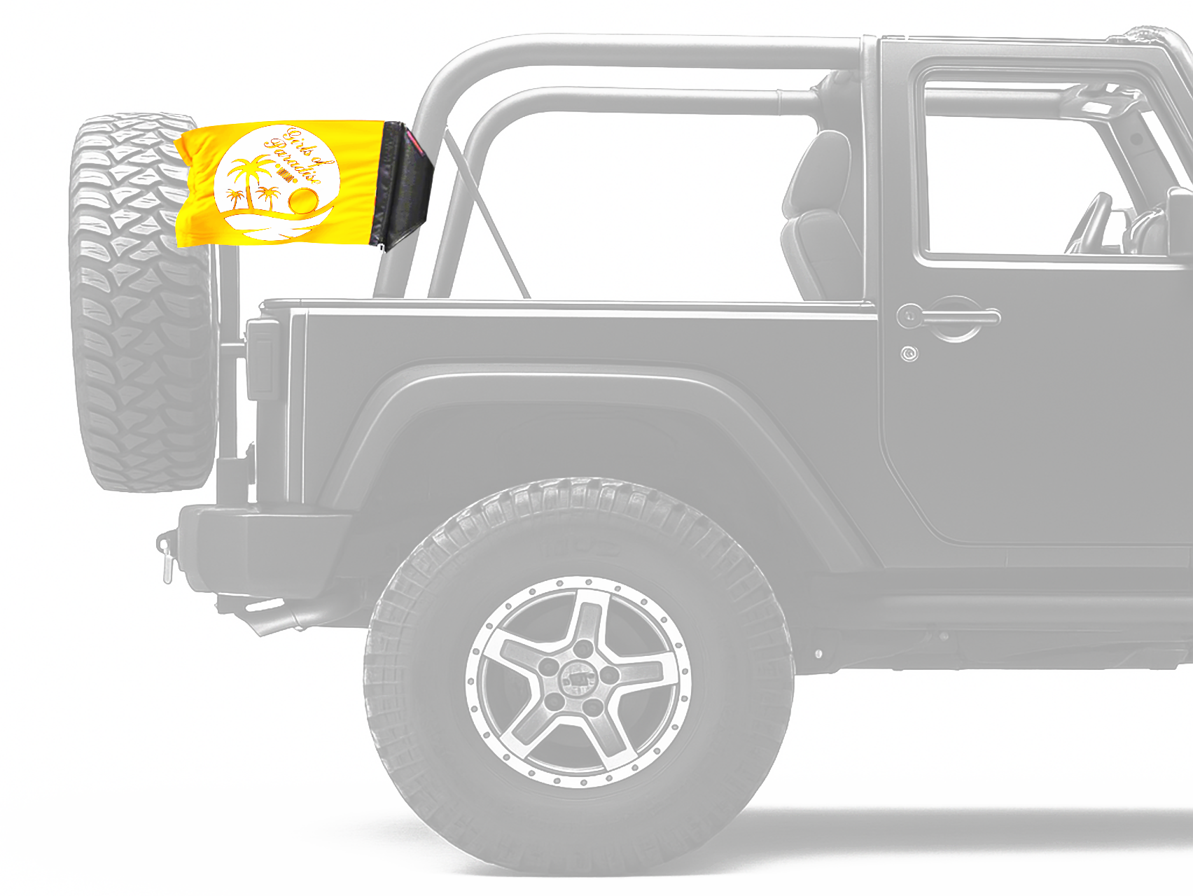 Girls Of Paradise 12"x18" Forever Wave Flag for Jeep Wrangler JL 2-Door 2018-Present