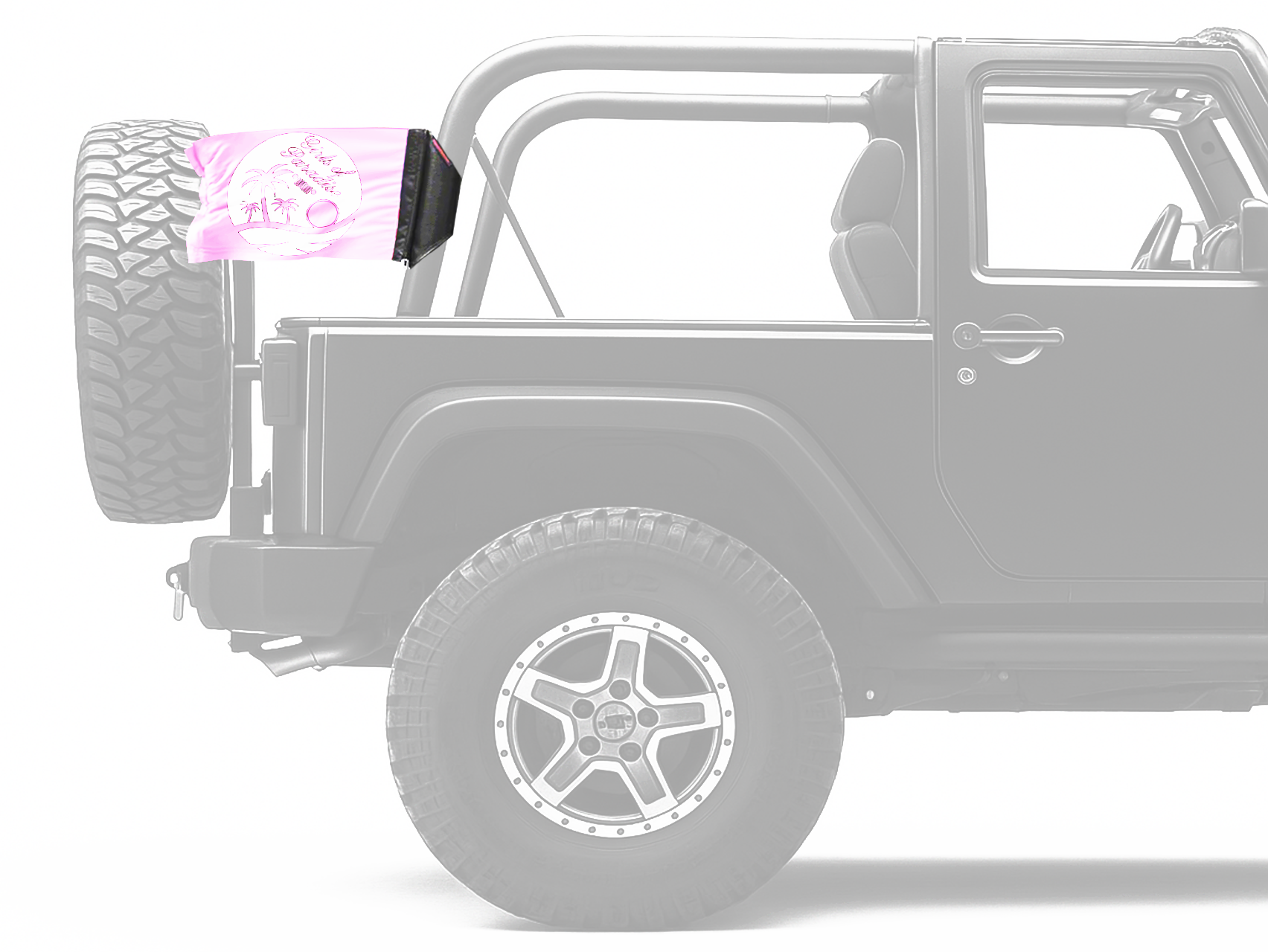 Girls Of Paradise 12"x18" Forever Wave Flag for Jeep Wrangler JL 2-Door 2018-Present
