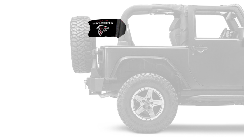 Atlanta Falcons 11"x17" Forever Wave Flag for Jeep Wrangler JLU 4-Door 2018-Present
