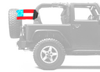 1st Confederate 7 Star 12"x18" Forever Wave Flag for Jeep Wrangler JKU 4-Door 2007-2018