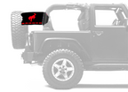 Bucking Bronco 12"x18" Forever Wave Flag for Jeep Wrangler JK 2-Door 2007-2018