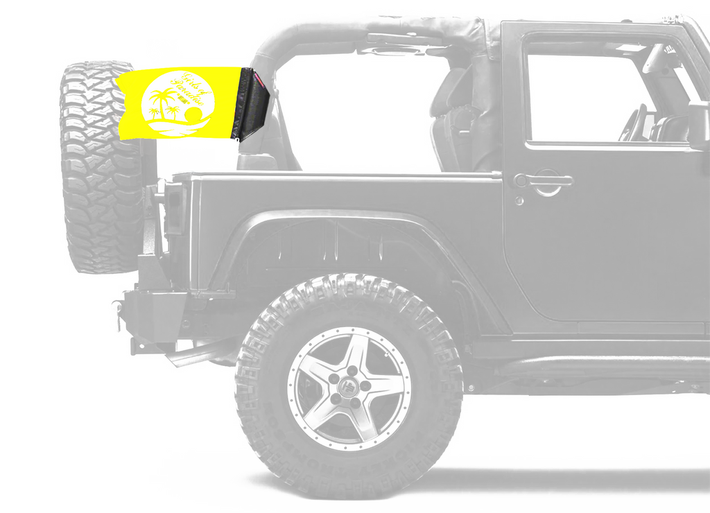 Girls Of Paradise 12"x18" Forever Wave Flag for Jeep Wrangler JKU 4-Door 2007-2018