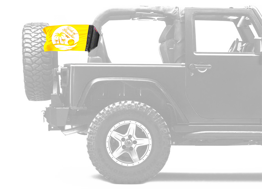Girls Of Paradise 12"x18" Forever Wave Flag for Jeep Wrangler YJ 1986-1995