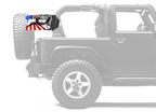 One Nation 12"x18" Forever Wave Flag for Jeep Wrangler TJ 1996-2006