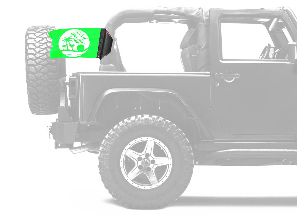 Girls Of Paradise 12"x18" Forever Wave Flag for Jeep Wrangler YJ 1986-1995