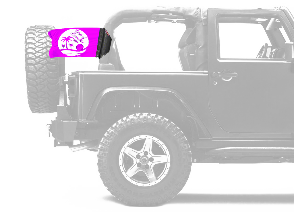 Girls Of Paradise 12"x18" Forever Wave Flag for Jeep Wrangler YJ 1986-1995