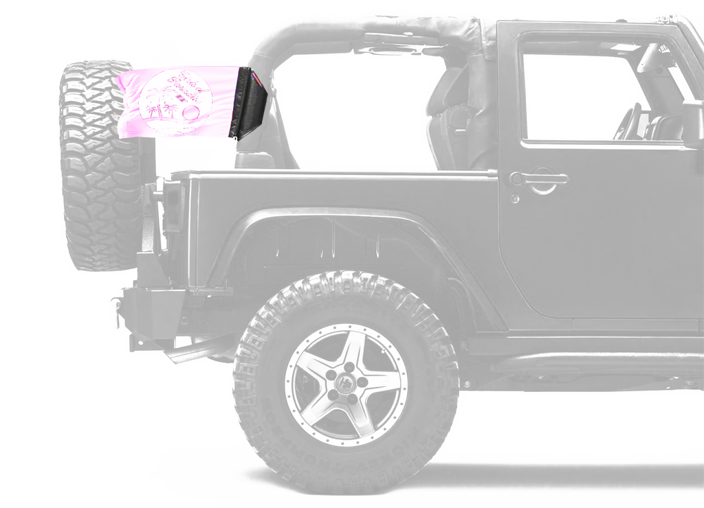 Girls Of Paradise 12"x18" Forever Wave Flag for Jeep Wrangler YJ 1986-1995