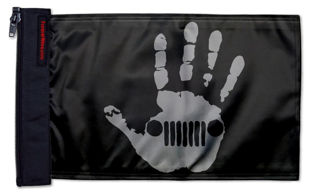 Jeep Wave 12"x18" Forever Wave Flag for Golf Carts